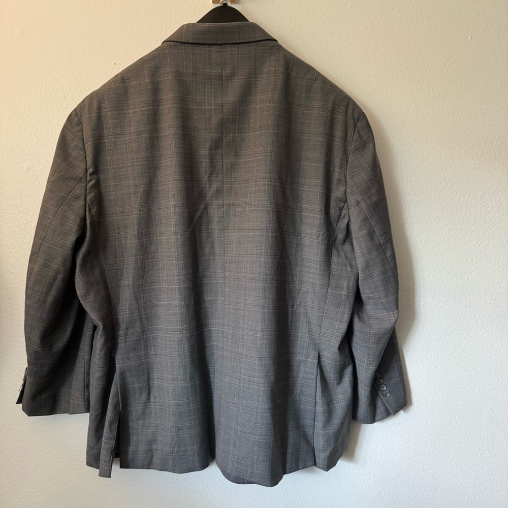 Joseph Abboud Gray Windowpane 2-Piece Suit | Size 54R Jacket, 49W Pants $85 - Picture 9 of 14